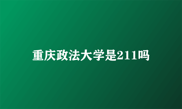 重庆政法大学是211吗