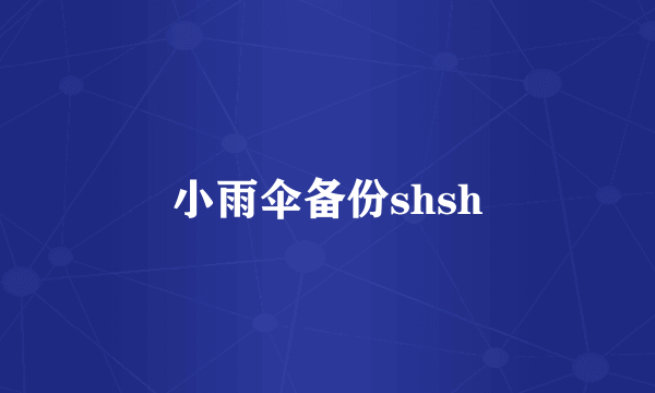 小雨伞备份shsh