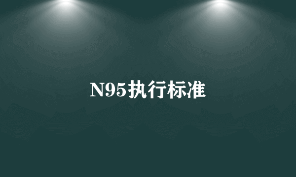 N95执行标准