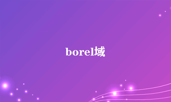 borel域