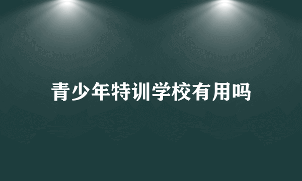 青少年特训学校有用吗