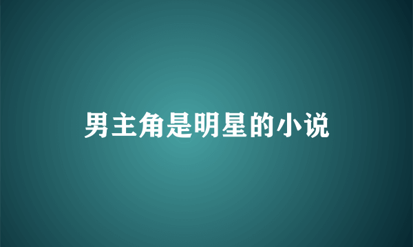 男主角是明星的小说