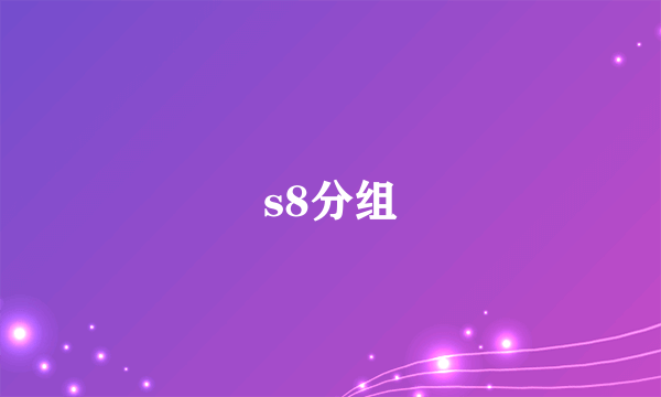 s8分组