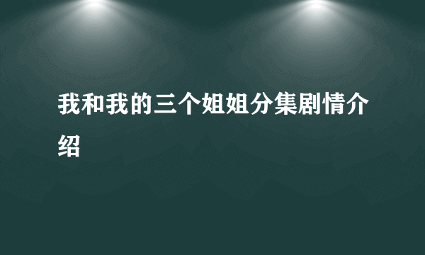 我和我的三个姐姐分集剧情介绍