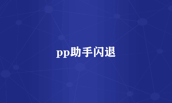 pp助手闪退