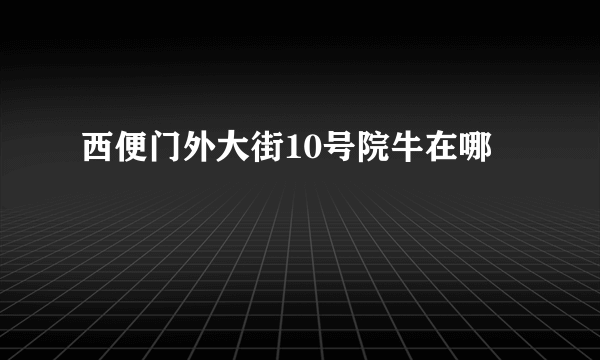 西便门外大街10号院牛在哪