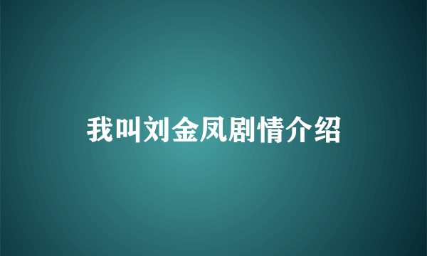 我叫刘金凤剧情介绍