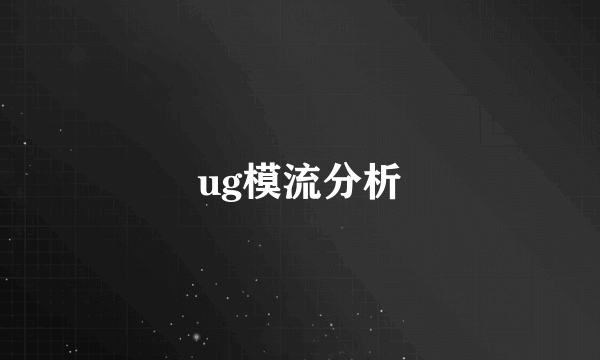 ug模流分析