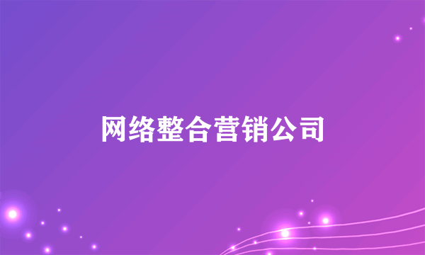 网络整合营销公司