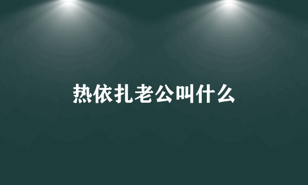 热依扎老公叫什么