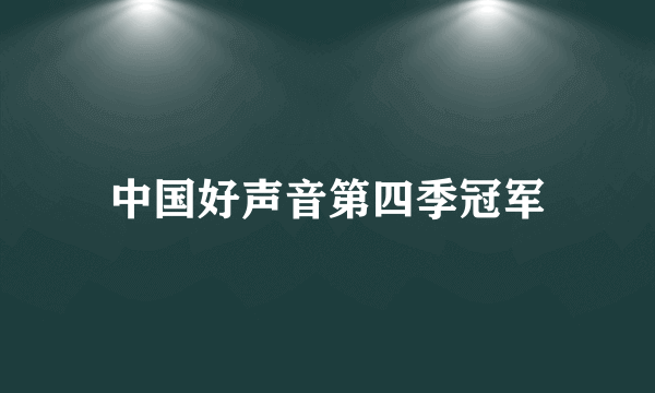 中国好声音第四季冠军