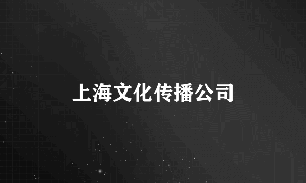 上海文化传播公司