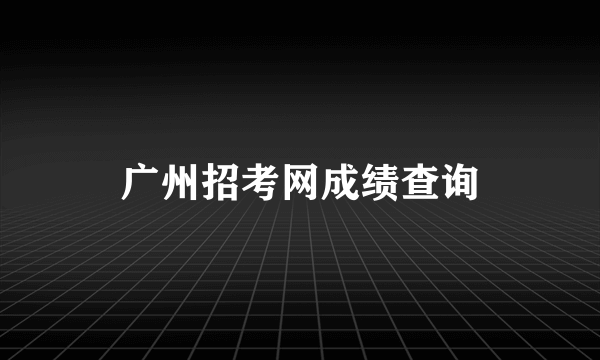 广州招考网成绩查询