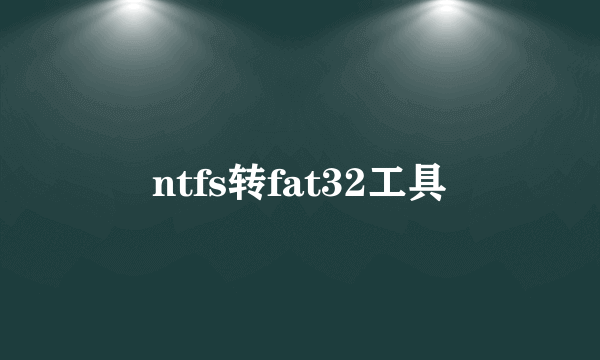 ntfs转fat32工具