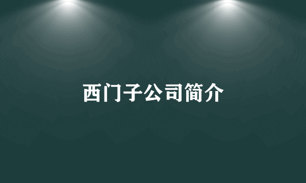 西门子公司简介