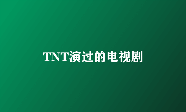 TNT演过的电视剧