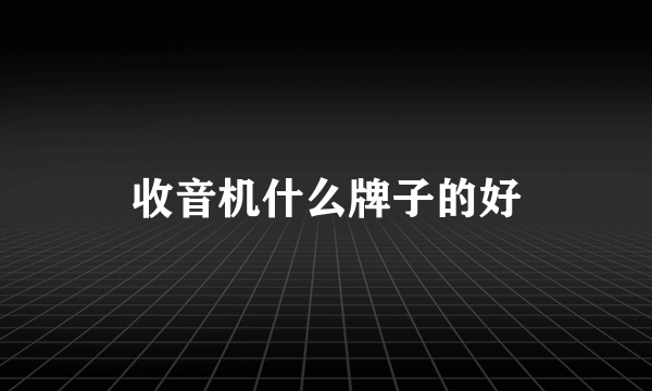 收音机什么牌子的好