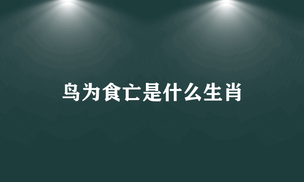 鸟为食亡是什么生肖