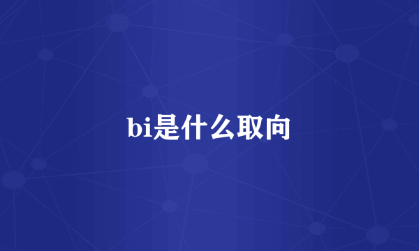 bi是什么取向