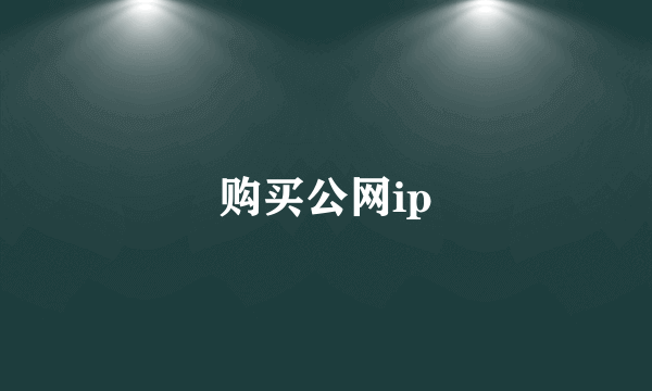 购买公网ip