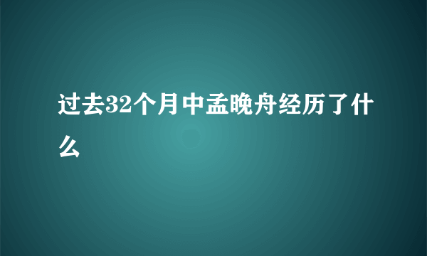 过去32个月中孟晚舟经历了什么