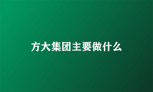 方大集团主要做什么