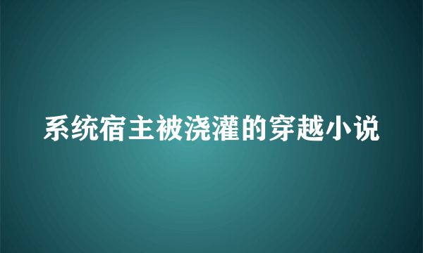 系统宿主被浇灌的穿越小说