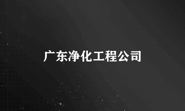 广东净化工程公司