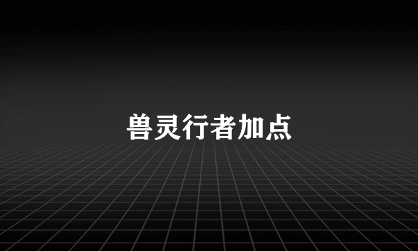 兽灵行者加点