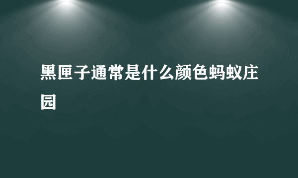 黑匣子通常是什么颜色蚂蚁庄园