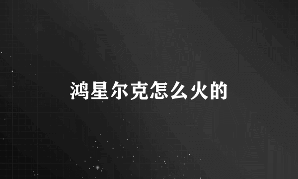 鸿星尔克怎么火的