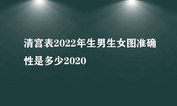 清宫表2022年生男生女图准确性是多少2020