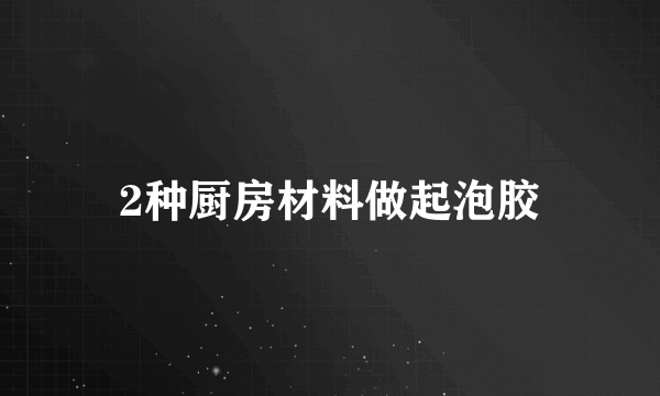 2种厨房材料做起泡胶