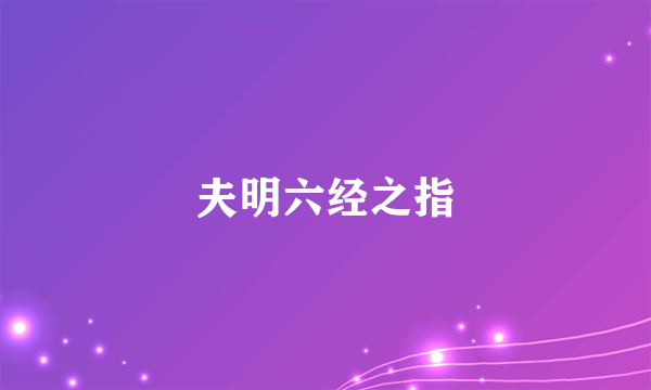 夫明六经之指