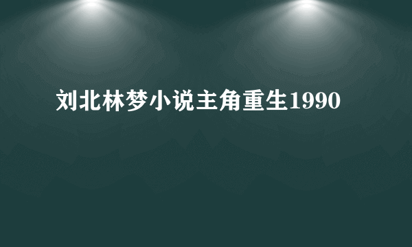 刘北林梦小说主角重生1990