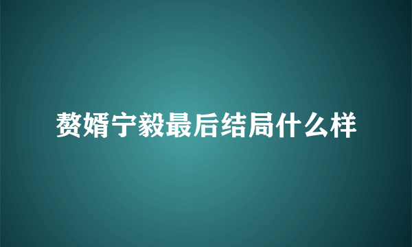 赘婿宁毅最后结局什么样