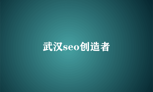 武汉seo创造者