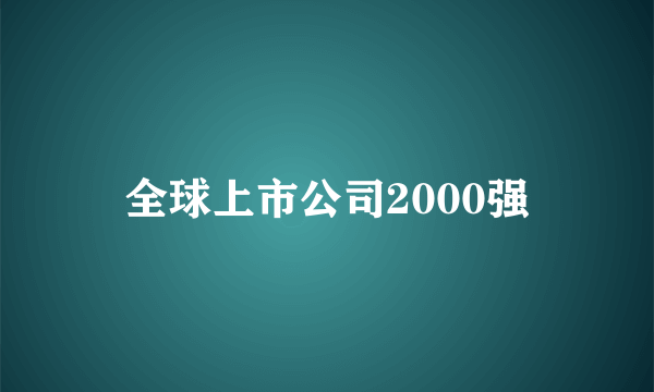 全球上市公司2000强