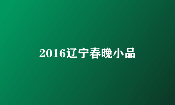 2016辽宁春晚小品