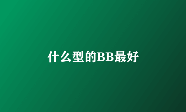 什么型的BB最好