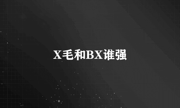 X毛和BX谁强