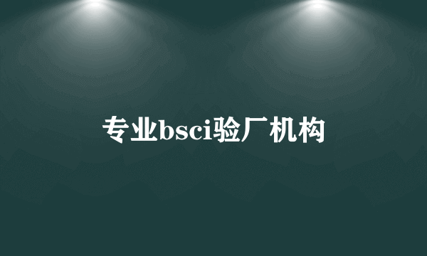 专业bsci验厂机构