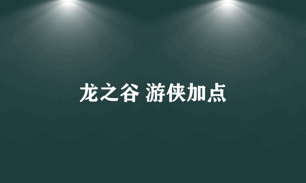 龙之谷 游侠加点