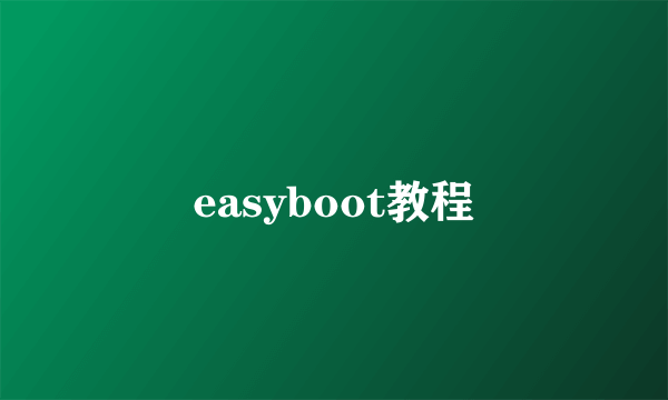 easyboot教程