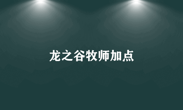 龙之谷牧师加点