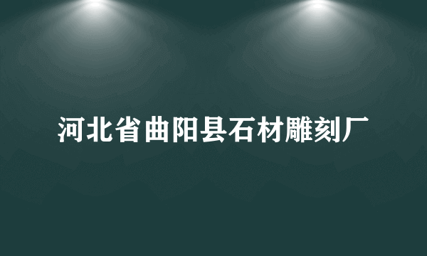 河北省曲阳县石材雕刻厂