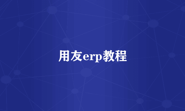 用友erp教程