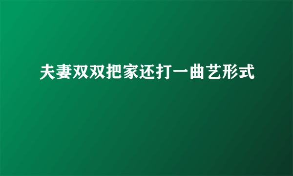 夫妻双双把家还打一曲艺形式