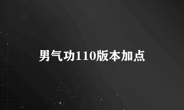 男气功110版本加点