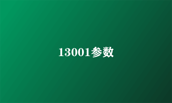 13001参数